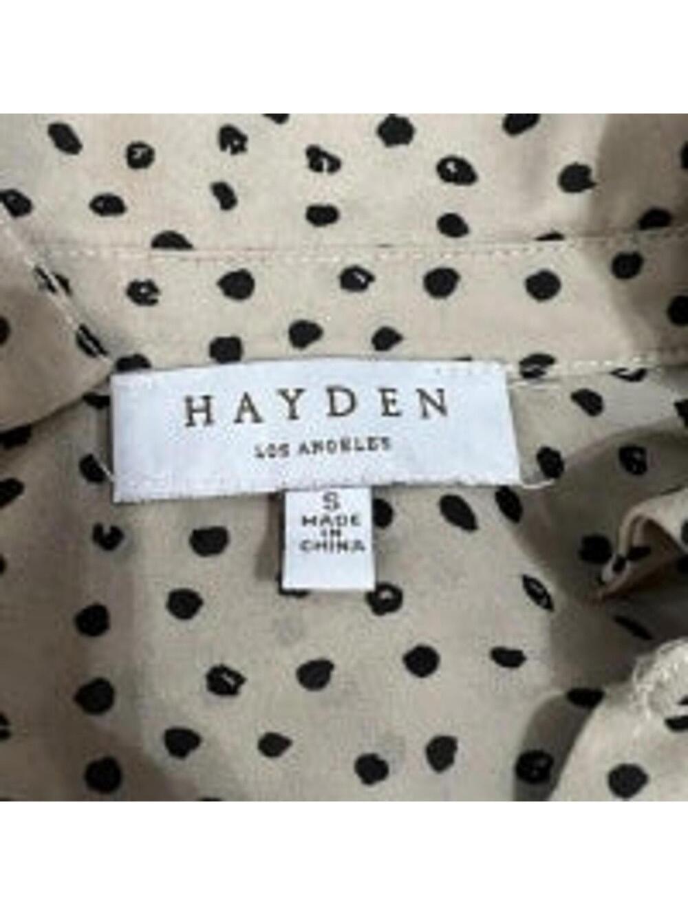 Hayden Los Angeles Women's Tan Button Down Shirt size Small - Picture 4 of 4